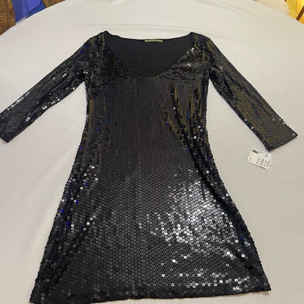 NWT Velvet Black Sequin Dress Size Medium New